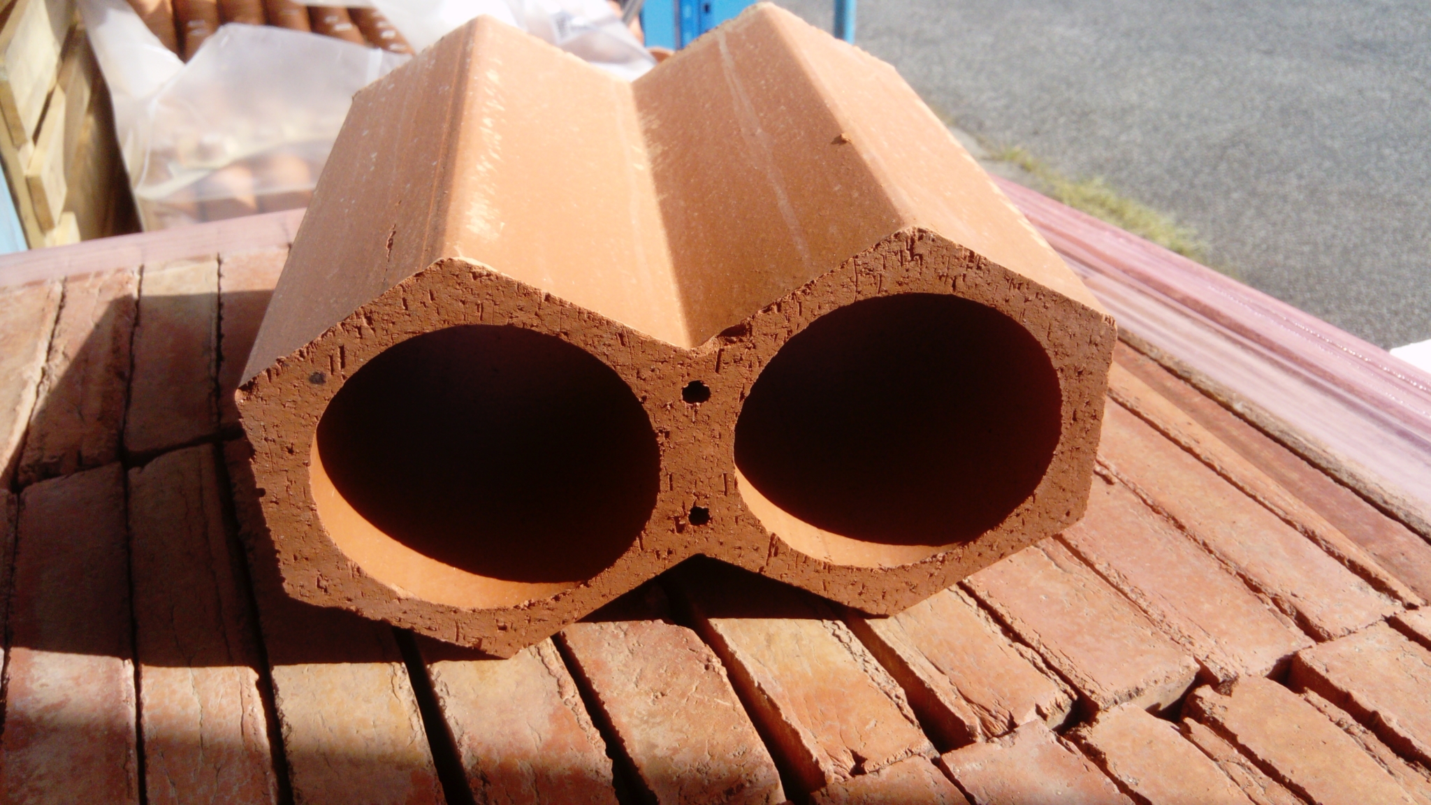 2 Hole Wine Rack Hexagonal Terracotta World
