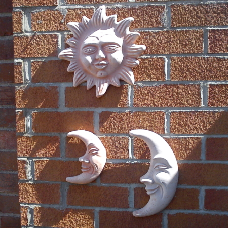 Sun and Moon Wall Plaques