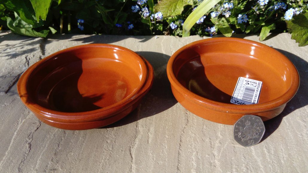 4 x Glazed Terracotta 16cm Tapas Bowls/Ramekins/Cazuelas 