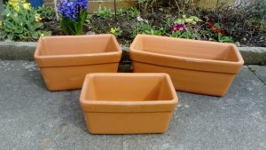 Photo of 3 terracotta troughs