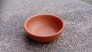 12cm unglazed terraccotta bowl