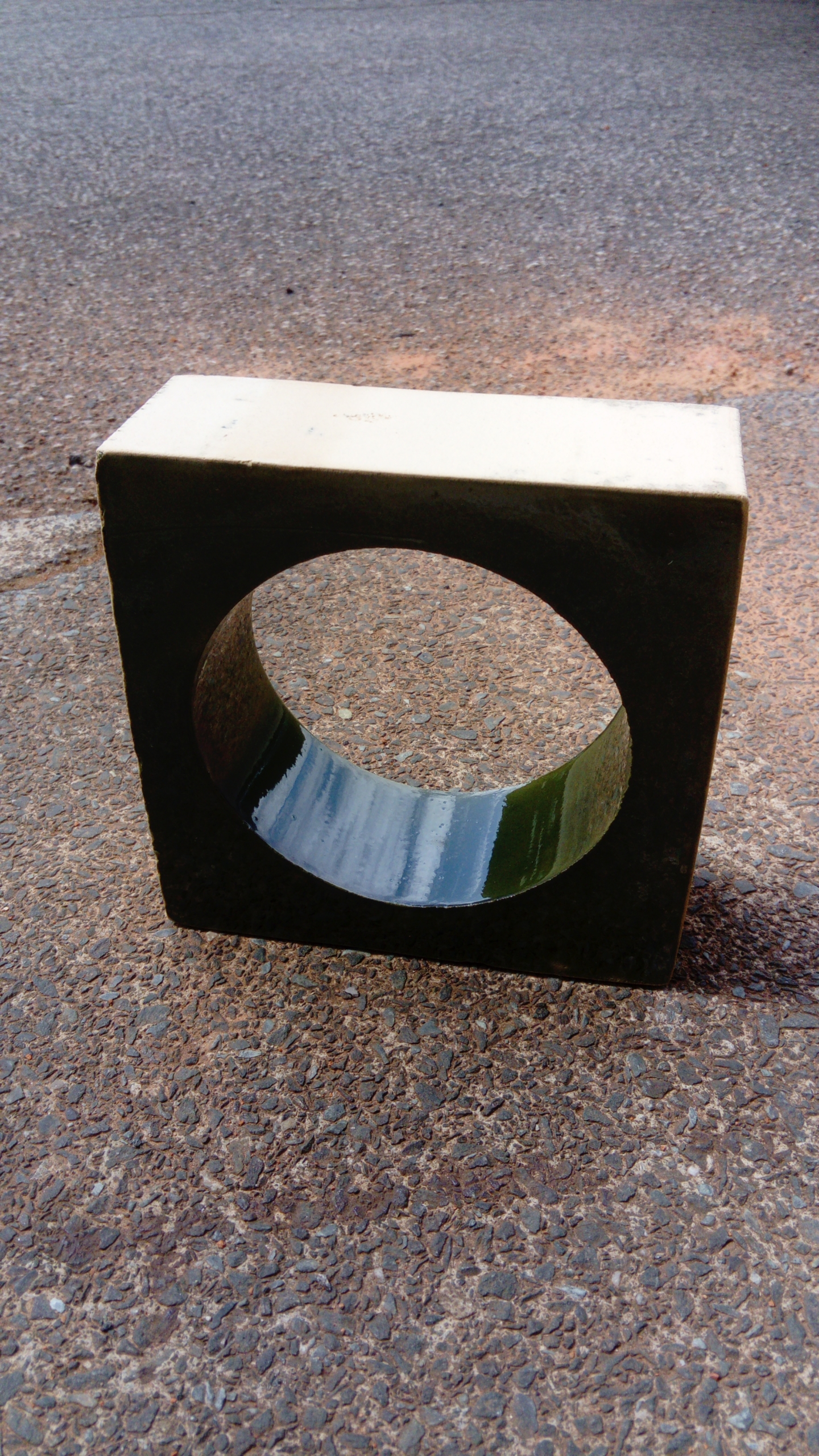 Photo of a glazed Hole block