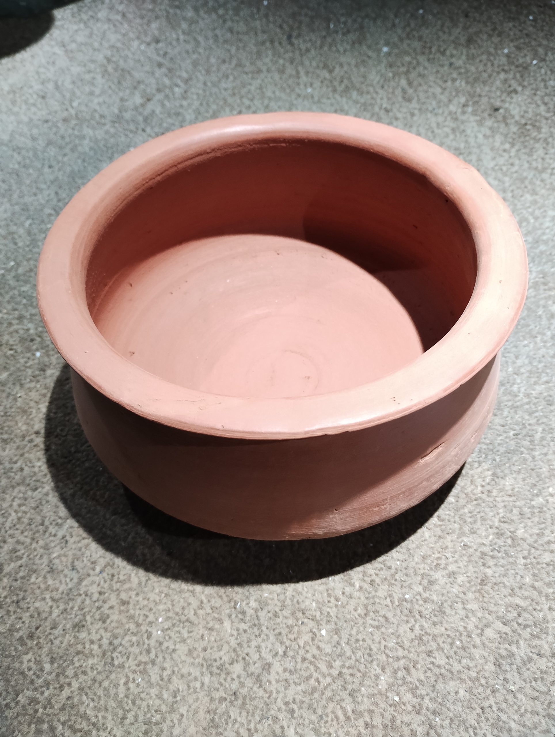 Indian unglazed cooking pot, hand made